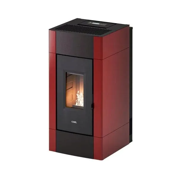 Piec na pellet Cadel Cristal Plus 9 kW | bordowy | Wi-Fi