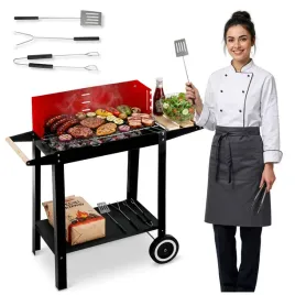 grill-weglowy-ogrodowy-na-kolach-polki-gril-na-brykiet-bbq-akcesoria
