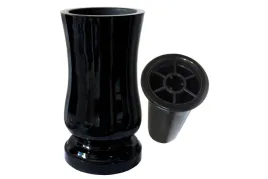 wazon-nagrobny-w11-czarny-polysk-28-cm