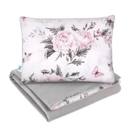 kolderka-i-poduszka-75x100-30x40-posciel-bawelna-velvet-kwiaty-roz