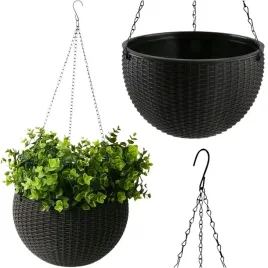 doniczka-wiszaca-na-kwiaty-kwietnik-elegancka-na-balkon-taras-antracyt-26cm