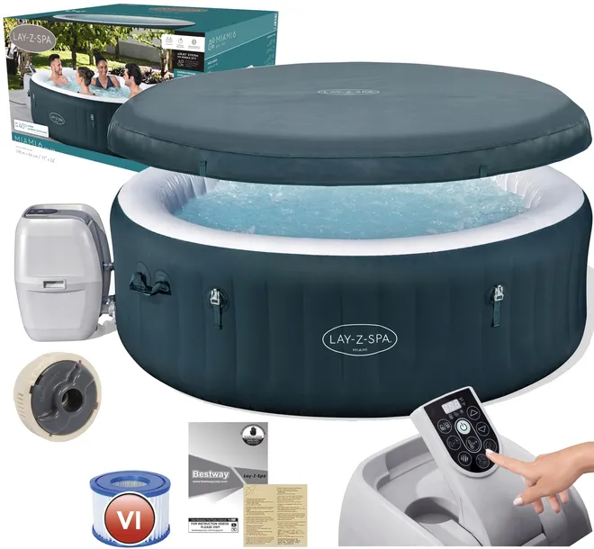 Basen z hydromasażem jacuzzi Dmuchane Hydromasaż 6 osobowe JAKOŚĆ ZESTAW