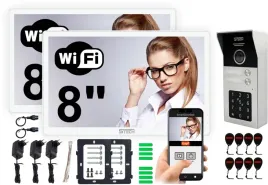wideodomofon-dwurodzinny-5tech-wifi-8-bialy-ahd-otwieranie-kodem-i-karta