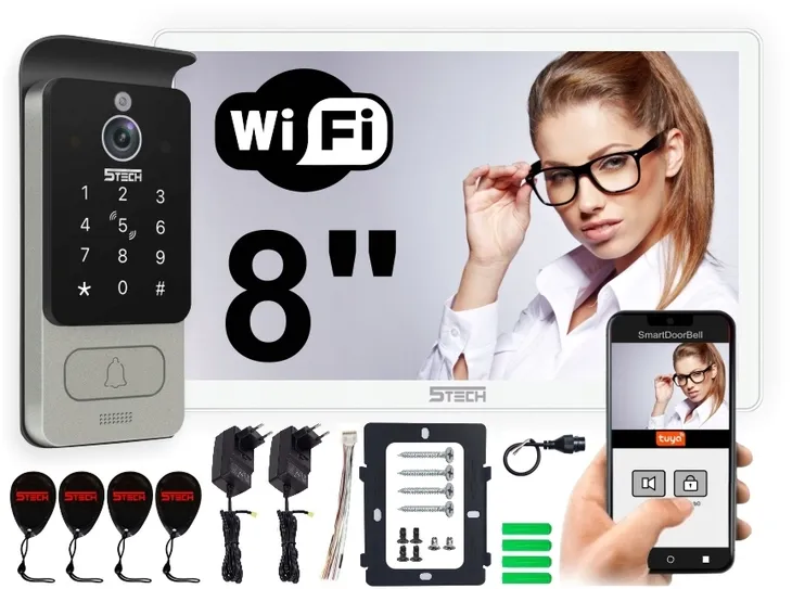 Wideodomofon do domu 5TECH Wi-Fi Verus One Plus 84228 Czytnik Szyfrator