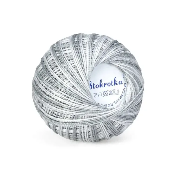 Kordonek Opus Stokrotka nr 352 popielaty melange, cieniowany, ombre, 30g