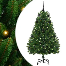sztuczna-choinka-z-150-diodami-led-zielony-150-cm-pvc-i-metal