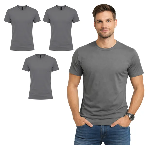 T-SHIRT męski koszulka męska robocza 100% Bawełna Zestaw Koszulek 3 pak XXL