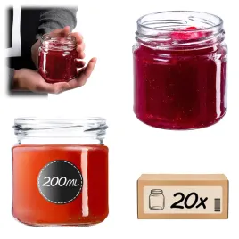 20-szt-sloik-200-ml-sloiki-na-miod-fi-66-konfitury-przetwory-dzem-szklany