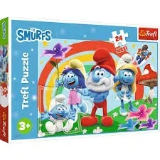 puzzle-trefl-smerfy-24-elementow-smerfny-dzien