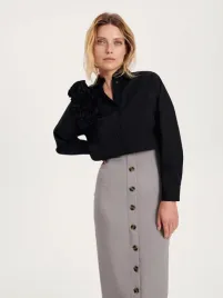 szara-spodnica-maxi-reserved-m