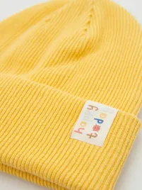 zolta-czapka-beanie-z-naszywka-reserved-52-cm