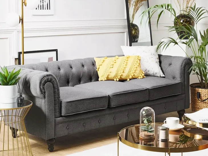 sofa-3-osobowa-szara-chesterfield-stan-nowy