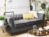 sofa-3-osobowa-szara-chesterfield-stan-nowy
