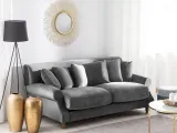 sofa-3-osobowa-welurowa-szara-eike-stan-nowy