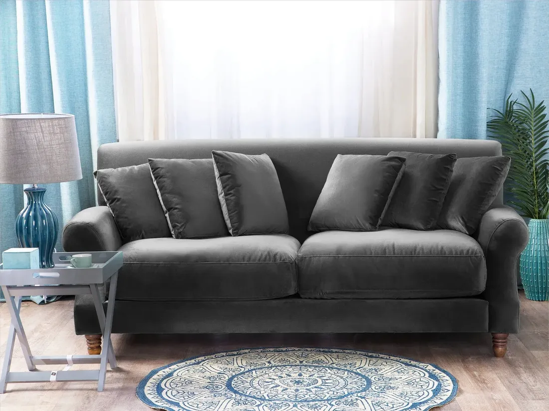 sofa-3-osobowa-welurowa-szara-eike-stan-nowy