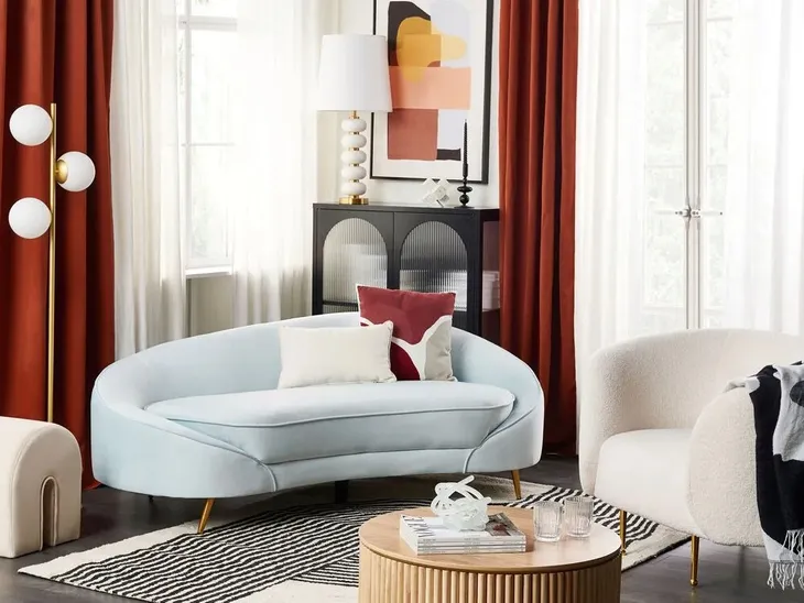 sofa-welurowa-niebieska-savar-stan-nowy