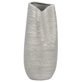 wazon-dekoracyjny-kamionkowy-32-cm-srebrny-derbe