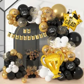 zestaw-141-balonow-czarno-zlotych-na-impreze-zakonczenie-szkoly-dekoracje