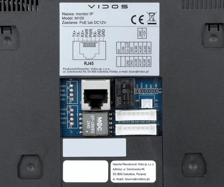 panel-wewnetrzny-m100-x-vidos-ipx