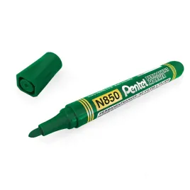 marker-permanentny-n850-wodoodporny-okragly-nieblaknacy-zielony-pentel