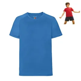 koszulka-t-shirt-dziecieca-sport-wf-poliester-fruit-of-the-loom-turkusowa-1