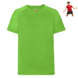 koszulka-t-shirt-dziecieca-sport-wf-poliester-fruit-of-the-loom-zielony-lim