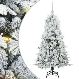 sztuczna-choinka-z-zawiasami-z-podstawa-bialy-150-cm-pe-i-pvc