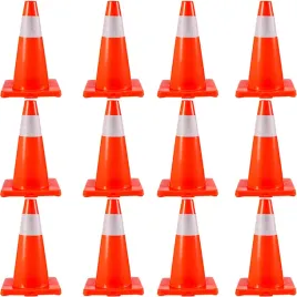 vevor-12-pacholkow-drogowych-18-cali-z-odblaskami-i-stabilna-podstawa-pvc