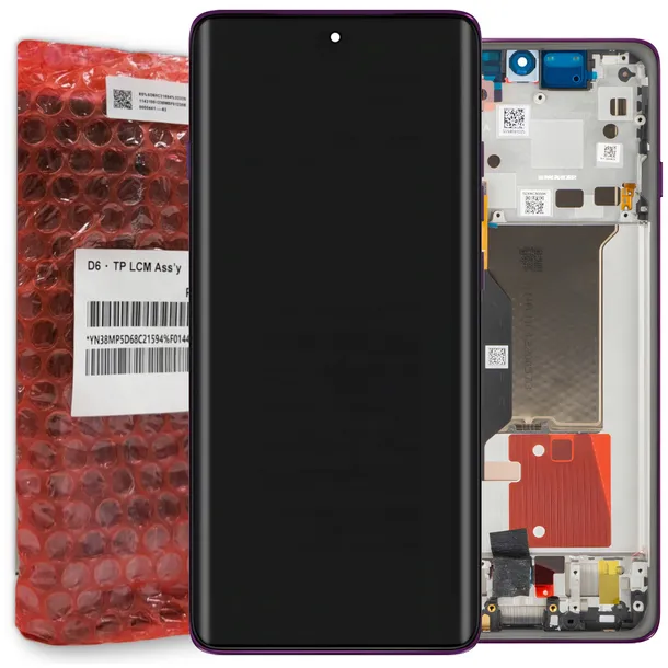 WYŚWIETLACZ MOTOROLA EDGE 60 PRO LCD XT2507-1 FIOLET ORYGINAŁ SERVICE PACK