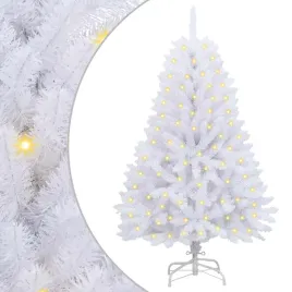 sztuczna-choinka-z-150-diodami-led-bialy-120-cm-pvc-i-metal