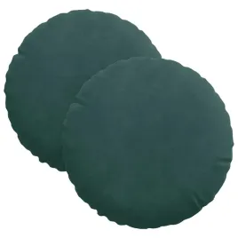 poduszki-na-siedziska-2-szt-ciemna-zielen-o30-x-13-cm-aksamit