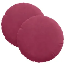 poduszki-na-siedziska-2-szt-czerwone-wino-o30-x-13-cm-aksamit