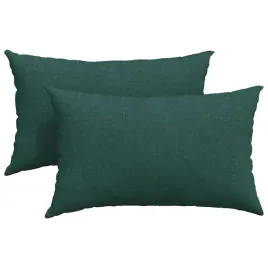 poduszki-na-sofe-2-szt-ciemna-zielen-50-x-30-cm-tkanina