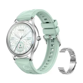 smart-watch-colmi-l28-srebrno-zielony-srebrny-pasek-stalowy