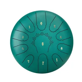 vevor-beben-stalowy-254mm-11-tonow-c-dur-zielony-prezent-do-medytacji