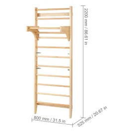 vevor-profesjonalna-szwecka-drabina-scienna-10-stopniowa-drewniana-do