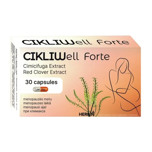 CikliWell Forte Czerwona Koniczyna Pluskwica Groniasta MENOPAUZA Limfa 30k.