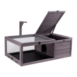 vevor-drewniany-domek-dla-zolwi-premium-2-pokoje-z-statywem-oswietleniowym