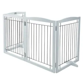 vevor-wolnostojaca-bramka-dla-psa-skladana-4-panele-biala-mocna-solidna
