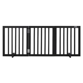 vevor-wolnostojaca-bramka-dla-psa-skladana-3-panele-60-brazowa-solidna