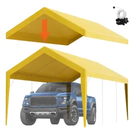 namiot-garazowy-vevor-carport-3x6m-wodoodporny-dachowy-zadaszenie-bezowy
