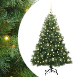 sztuczna-choinka-z-150-diodami-led-zielony-150-cm-pe-i-pvc