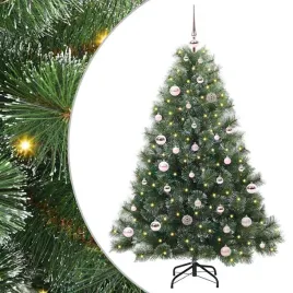 sztuczna-choinka-z-150-diodami-led-zielony-150-cm-pe-i-pvc