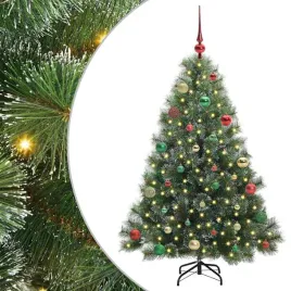 sztuczna-choinka-z-150-diodami-led-zielony-150-cm-pe-i-pvc