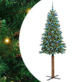 szczupla-choinka-zielony-210-cm-pvc-i-lite-drewno-sosnowe