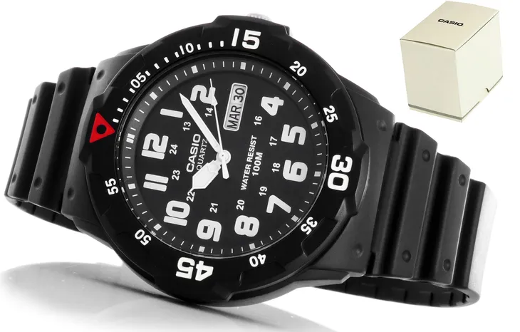 ZEGAREK MĘSKI CASIO MRW-200H-1BVEG NA PREZENT 100M DATOWNIK SPORTOWY