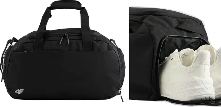 Torba sportowa 4F podróżna z miejscem na buty BAU073 20S czarny 28l