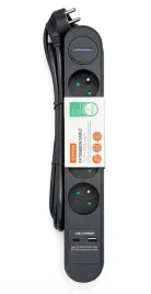 hykker-listwa-zasilajaca-przedluzacz-5-gniazd-usb-usb-c-grafitowa-szara