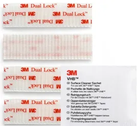 Zdjęcie produktu 25mm x 90mm 4 szt 3M DUAL LOCK SJ3650 RZEP PRZEŹROCZYSTY 38 na cm² +CZYŚCIK