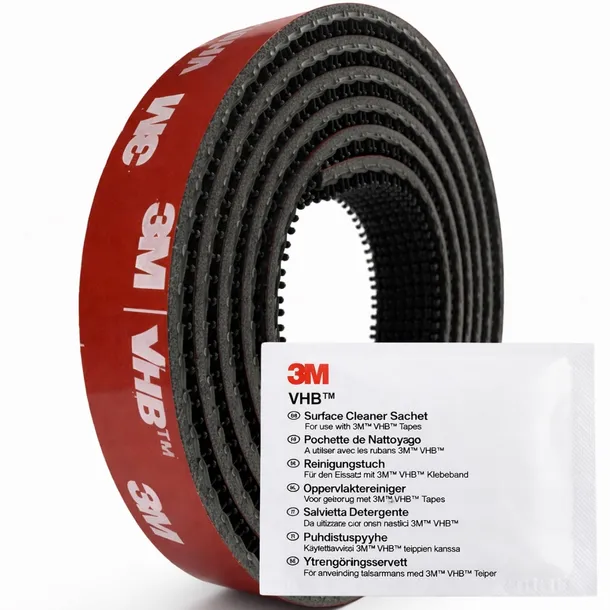 12mm x 1m / 3M DUAL LOCK SJ3870 RZEP GRZYBKOWY Z KLEJEM + CZYŚCIK